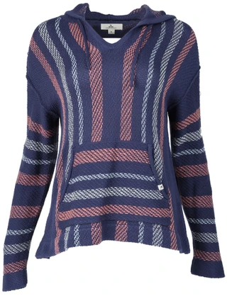 Thumbnail 1: Rip Curl Rip Curl Juniors Revival Striped Knit Hooded Poncho 
