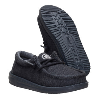 Thumbnail 13: Hey Dude Hey Dude Boys Wally Stretch Knit Slip On Shoes 