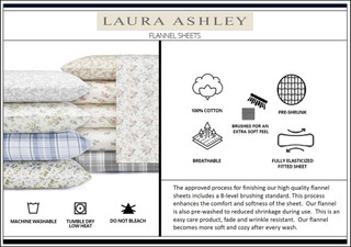 Thumbnail 15: Laura Ashley Laura Ashley Crestwood Flannel Sheet Set 