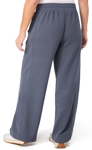 Thumbnail 2: DKNY DKNY Womens Pull-On Ribbed Wide Leg Pants 