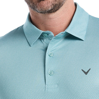 Thumbnail 6: Callaway Callaway Mens Heather Geo Short Sleeve Print Golf Polo 