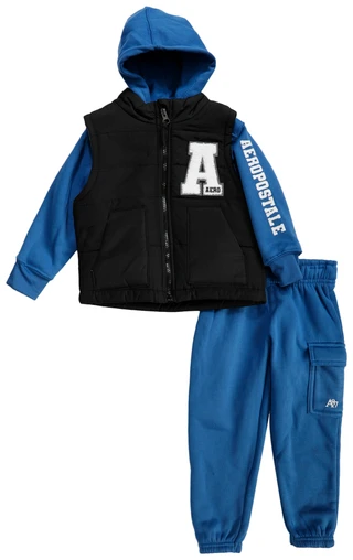 Thumbnail 2: Aeropostale Aeropostale Toddler Boys 3 Pc Puffer Vest Set 