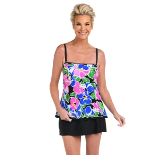Thumbnail 6: Maxine of Hollywood Maxine of Hollywood Womens Summer Splash Bandeau Tankini 