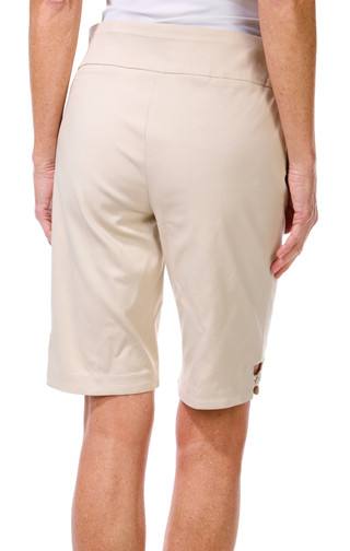 Thumbnail 2: Coral Bay Coral Bay Womens Pull On Bow Hem Bermuda Shorts 