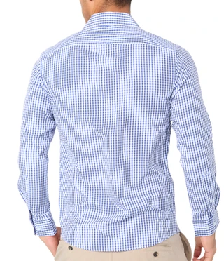 Thumbnail 2: Nautica Nautica Mens Long Sleeve Button Down Gingham Slim Fit Shirt 