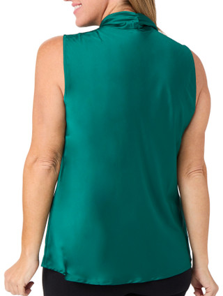 Thumbnail 2: NINE WEST Nine West Womens Sleeveless Satin Tie Neck Cami 