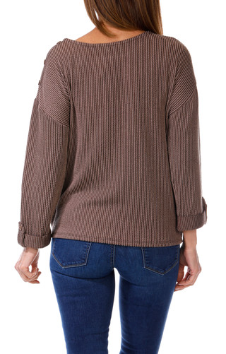 Thumbnail 2: Set The Stage Women's 3/4 Sleeve Ribbed Top 