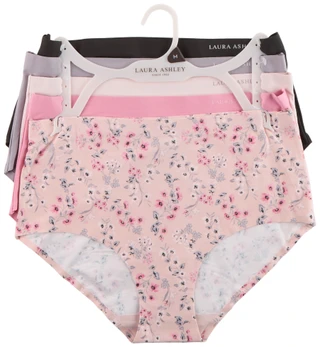 Thumbnail 1: Laura Ashley Laura Ashley Womens 5 Pk Mid Brief Panties 