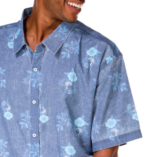 Thumbnail 4: FLAG AND ANTHEM Mens Puckett Clifford Floral Print Vintage Button Down Shirt 