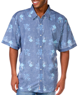 Thumbnail 2: FLAG AND ANTHEM Mens Puckett Clifford Floral Print Vintage Button Down Shirt 