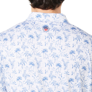 Thumbnail 4: FLAG AND ANTHEM Mens Quinby Stripped Tropical Print Performance Golf Polo 