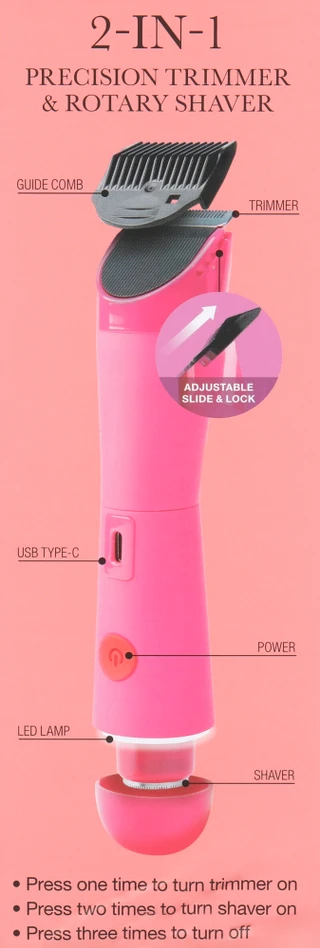 Thumbnail 3: Tyche Tyche Magic Trim 2-In-1 Versatile Body Trimmer and Shaver 
