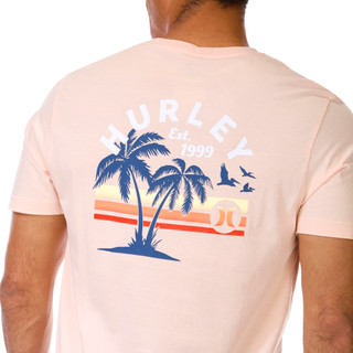 Thumbnail 3: Hurley Hurley Mens Short Sleeve Palm Tree Sunset Graphic Tee Shirt 