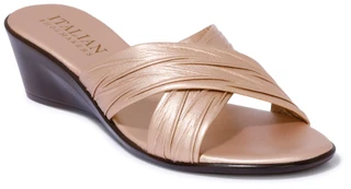 Thumbnail 1: Italian Shoemakers Women's Kenny Crossover Wedge Sandals 