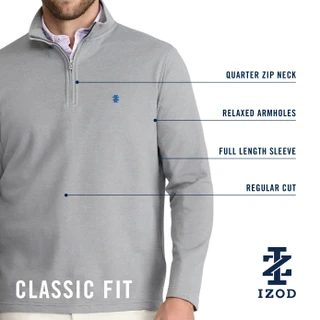 Thumbnail 4: IZOD IZOD Mens 1/4 Zip Performance Comfort Sweatshirt 