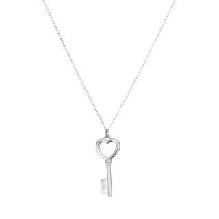 Thumbnail 1: ATHRA Athra Silver Key Heart Necklace 