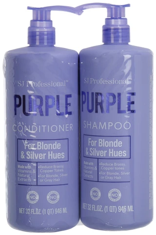Thumbnail 2: SJ CREATIONS SJ Professional Blonde Shampoo & Conditioner Set 