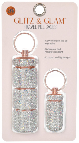Thumbnail 1: Glitz & Glam Glitz & Glam 2 Pc Keychain Travel Pill Cases 