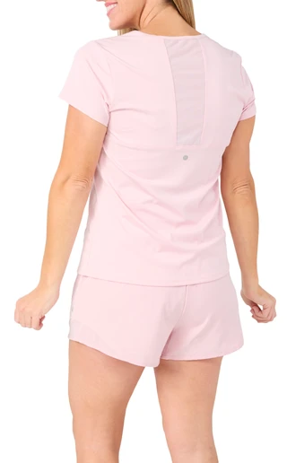 Thumbnail 2: RBX RBX Active Womens Interlock Mesh Short Sleeve Short Set 