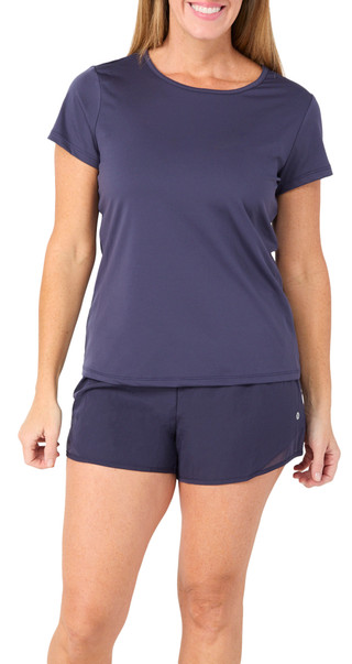 Thumbnail 1: RBX RBX Active Womens Interlock Mesh Short Sleeve Short Set 