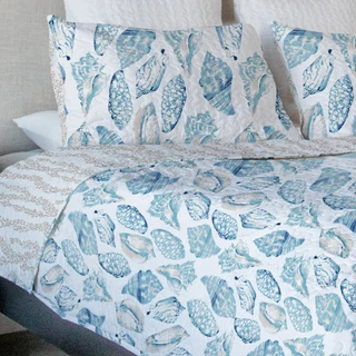 Thumbnail 2: Coastal Home Coastal Home 3 Pc Marcosofresh Seashells Quilt Set 