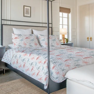 Thumbnail 1: Coastal Home Coastal Home 3 Pc Freida Flamingo Quilt Set 