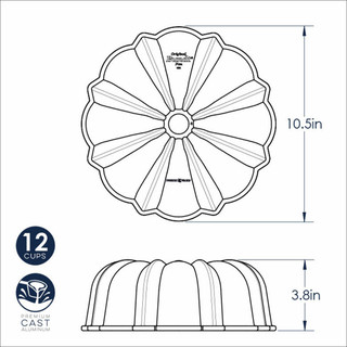 Thumbnail 6: Nordic Ware Nordic Ware Sparkling Silver Bundt Pan 