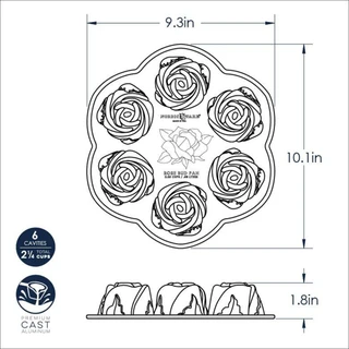 Thumbnail 2: Nordic Ware Nordic Ware Rose Bud Pan 