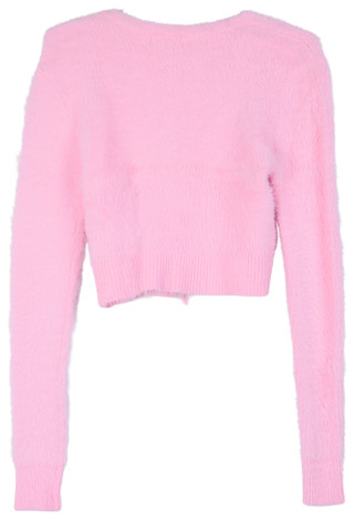 Thumbnail 2: Derek Heart Derek Heart Juniors Long Sleeve Tie Front Feather Cardigan 