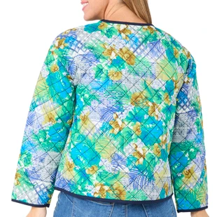 Thumbnail 2: Onque Onque Petite Long Sleeve Floral Quilted Reversible Jacket 