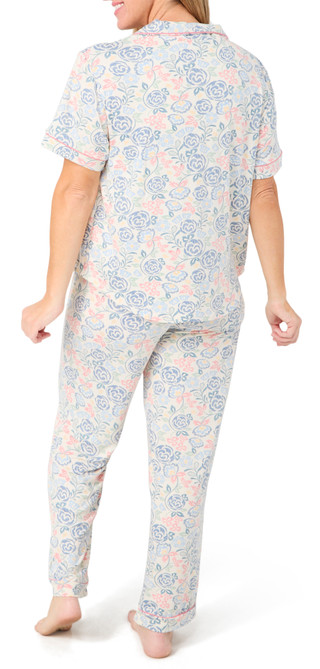 Thumbnail 2: FLORA Flora Womens 2 Pc Garden Floral Top & Pants Pajama Set 