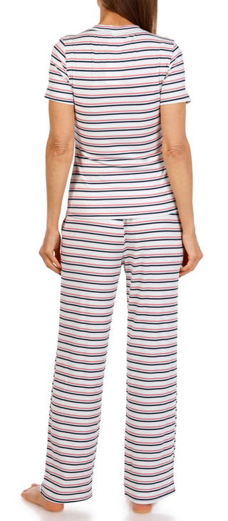Thumbnail 4: Lucky Brand Lucky Brand Womens 2 Pc Striped Top & Pants Pajama Set 