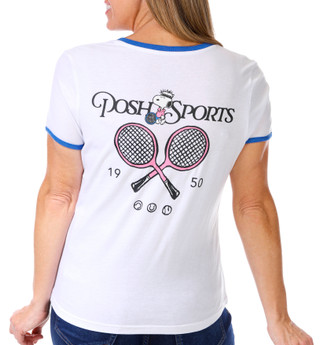 Thumbnail 1: Peanuts Peanuts Womens Short Sleeve Snoopy Posh Sports Graphic Tee 
