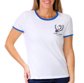 Thumbnail 2: Peanuts Peanuts Womens Short Sleeve Snoopy Posh Sports Graphic Tee 