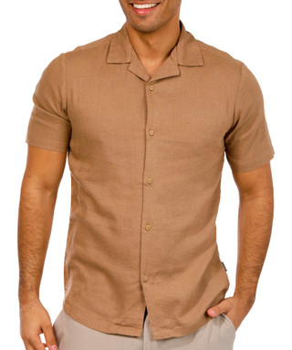 Thumbnail 1: Kenneth Cole Kenneth Cole Mens Short Sleeve Linen Button Down Shirt 