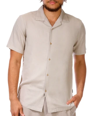 Thumbnail 1: Kenneth Cole Kenneth Cole Mens Short Sleeve Linen Button Down Shirt 