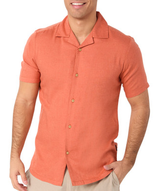 Thumbnail 1: Kenneth Cole Kenneth Cole Mens Short Sleeve Linen Button Down Shirt 