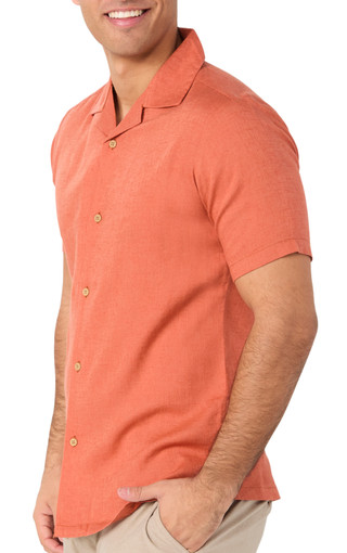 Thumbnail 3: Kenneth Cole Kenneth Cole Mens Short Sleeve Linen Button Down Shirt 