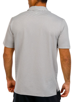 Thumbnail 2: Adidas Adidas Men's Short Sleeve Ottoman Stripe Polo Shirt 
