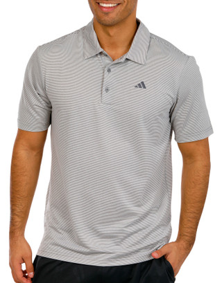 Thumbnail 1: Adidas Adidas Men's Short Sleeve Ottoman Stripe Polo Shirt 