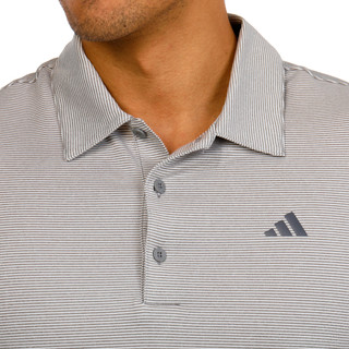 Thumbnail 3: Adidas Adidas Men's Short Sleeve Ottoman Stripe Polo Shirt 