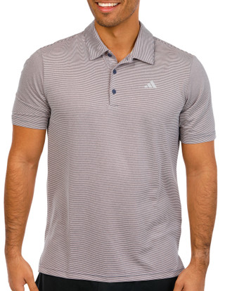 Thumbnail 1: Adidas Adidas Men's Short Sleeve Ottoman Stripe Polo Shirt 