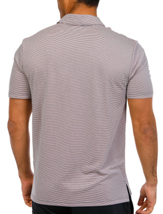 Thumbnail 3: Adidas Adidas Men's Short Sleeve Ottoman Stripe Polo Shirt 