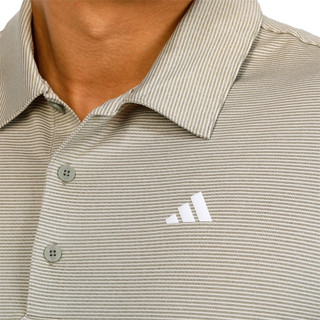 Thumbnail 3: Adidas Adidas Men's Short Sleeve Ottoman Stripe Polo Shirt 