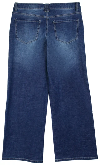 Thumbnail 2: Blue Spice Blue Spice Juniors Low Rise Wide Leg Distressed Jeans 