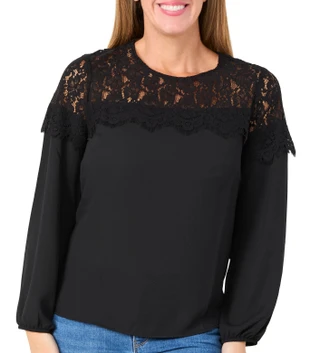 Thumbnail 1: Zac & Rachel Zac & Rachel Womens Long Sleeve Woven Lace Top 
