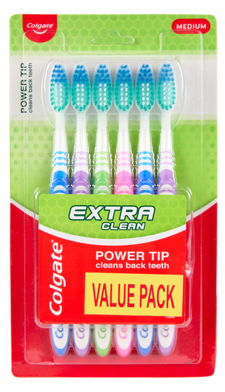 Thumbnail 1: COLGATE 6 Pk Medium Toothbrushes 