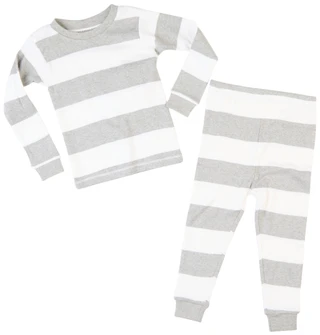 Thumbnail 1: Burt's Bees Burt's Bees Baby Boy Rugby Stripe Pajama Set 