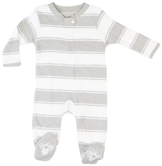 Thumbnail 1: NONE Burt's Bees Baby Boy Rugby Stripe Sleeper 