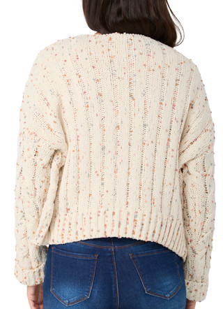 Thumbnail 3: MOON & MADISON Moon & Madison Juniors Long Sleeve Speckle Cable Cardigan 
